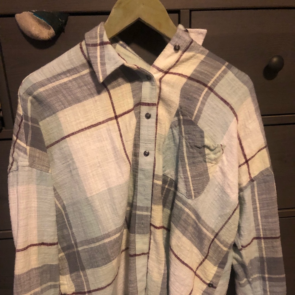 Free People oversized plaid tunic